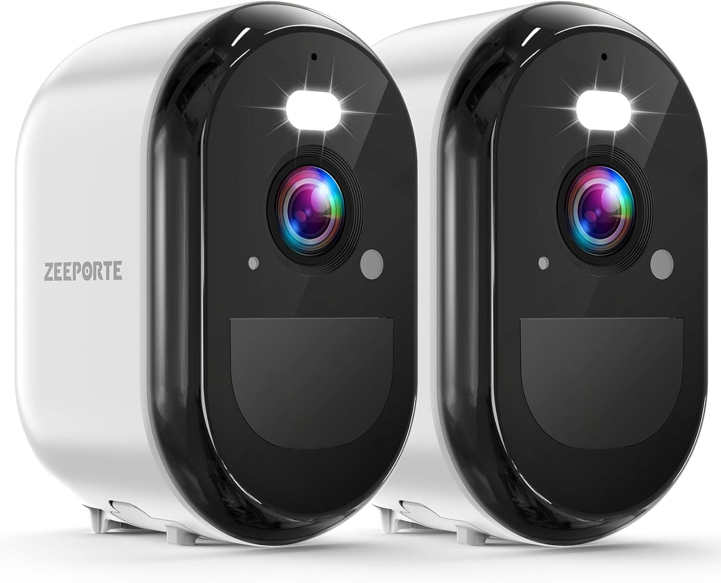 2K Security Cameras Wireless Outdoor, WiFi Battery Powered Indoor Camera for Home Security with AI Motion Detection, Spotlight, 2-Way Talk, Siren, IP65, Cloud/SD Storage, 2 Cameras