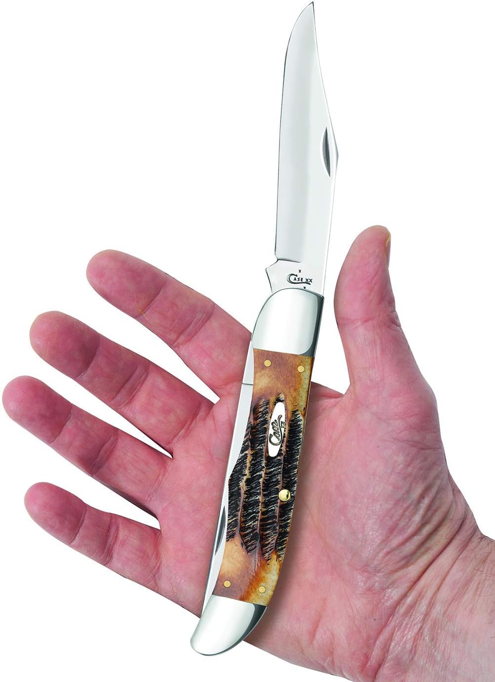 Case WR XX Pocket Knife Brown Rosewood Folding Hunter Item #189 - (6265Sab SS) - Length Closed: 5 1/4 Inches