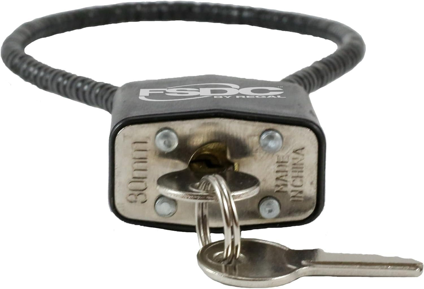 (Firearm Safety Devices - FSDC-CL1020RKD 15" Gun Cable Lock with 2 Keys - California DOJ Approved Lock - Scratch-Resistant Plastic Body & Cable Cover