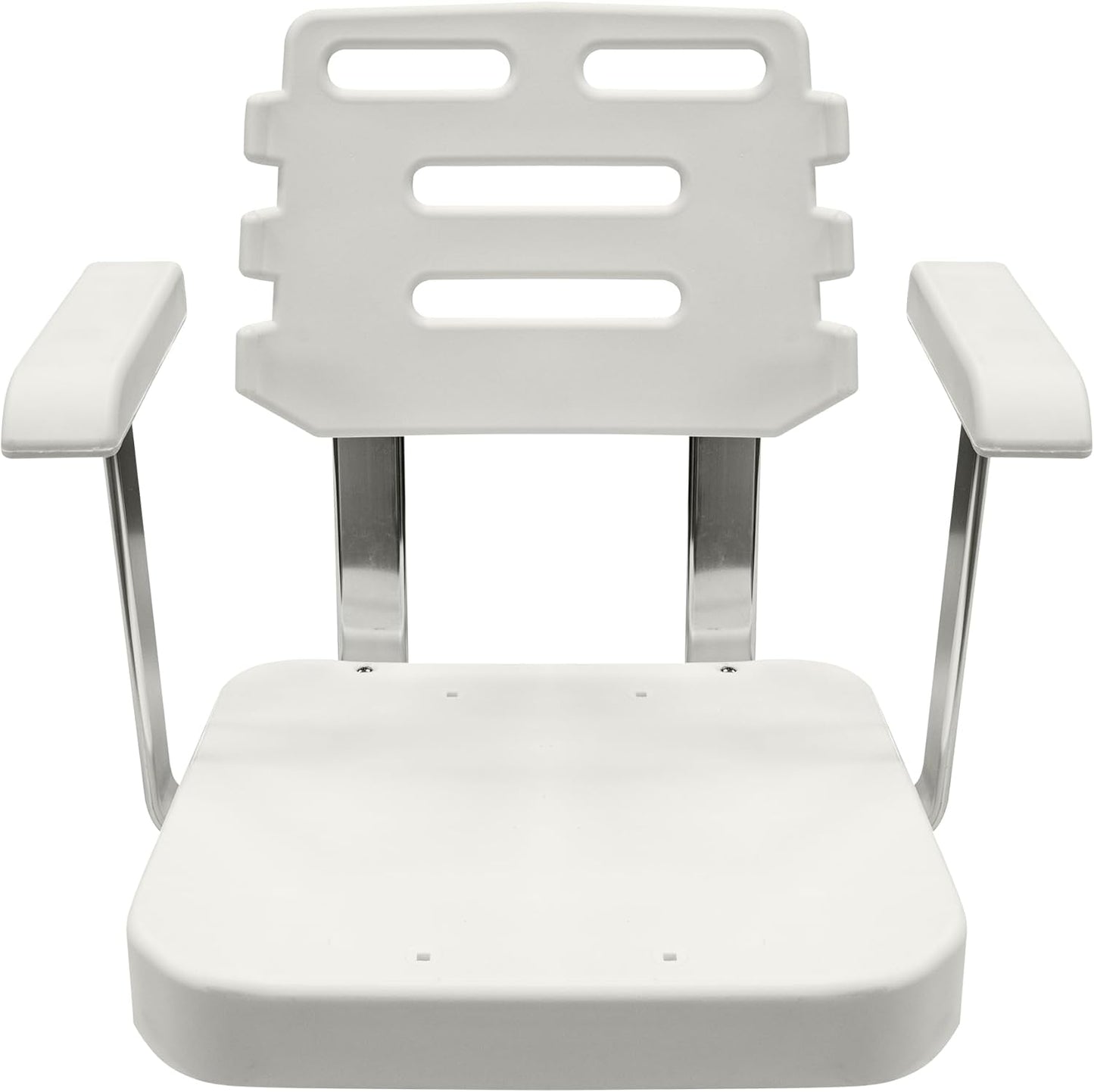 Wise 8WD562-1-710 Ladder Back Helm Chair Seat Shell with Mounting Plate, No Cushions