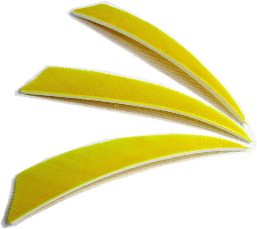 Letszhu Archery Arrows Feather Fletching 4 Inch Real Turkey Vanes for Hunting Target Shooting (25 Pack)