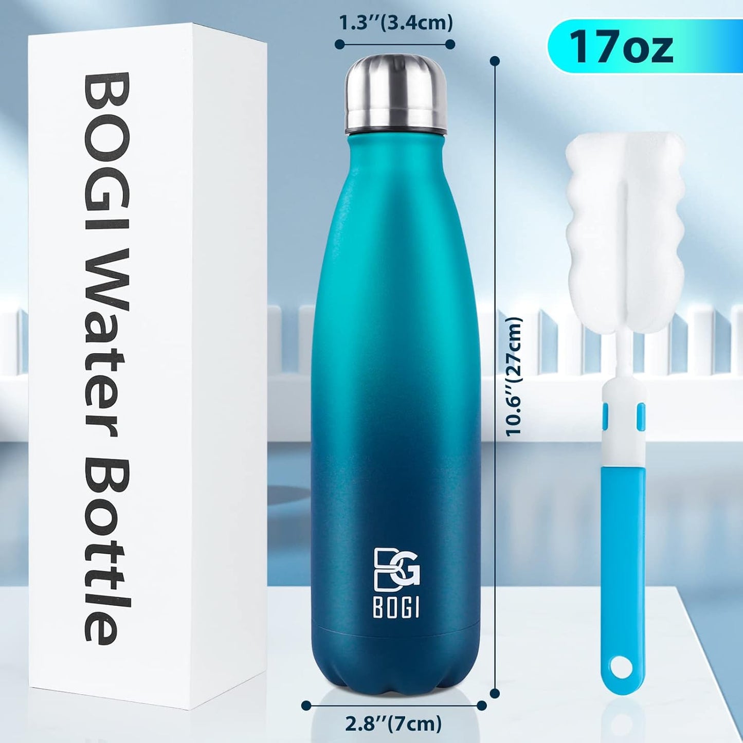 17oz Insulated Stainless Steel Water Bottle | Leak-Proof | Hot Pink for Outdoor Sports