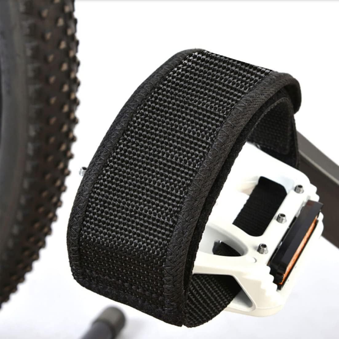 2Pcs Black Beam Strap Pedal Straps Cycling Bike Foot Pedal Straps Toe Clips Straps Tape Cycling Parts and Components for Fixed Gear Bike,Sports and Outdoors