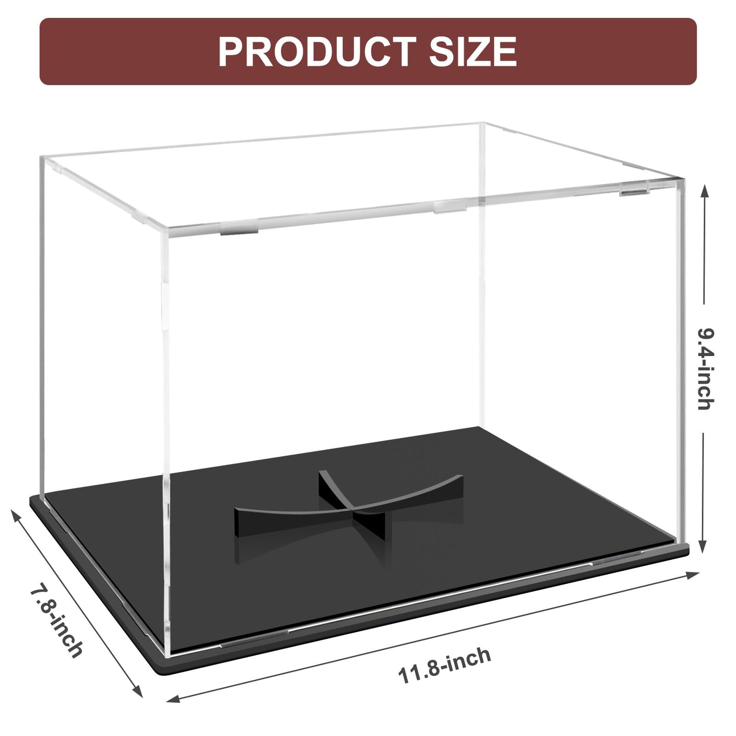 Football Display Case:Clear Acrylic Football Display Cases,Dust and UV Protection Acrylic Display Box with Removable Football Stand for Signed Football Sports Collectibles Memorabilia Display
