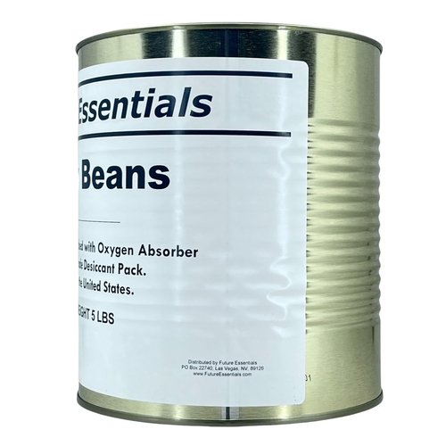 1 Can of Future Essentials Small White (Navy) Beans, Dried, #10 Can, 5 lbs Net Weight