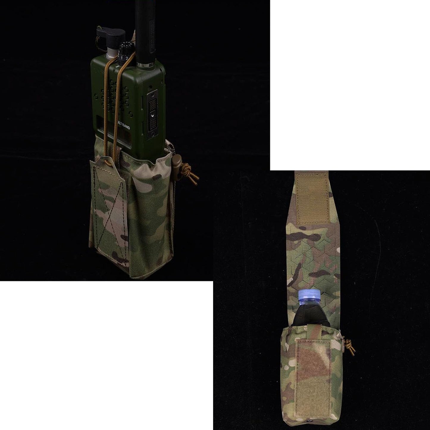 Tactical Belt Pouch EDC MOLLE Tactical Pouch Bag Molle Phone Pouch for Admin, Cell Phone, interphone,Universal Mag Carrier for M4 A-R15 M16 AK Magainzes (Black cp)