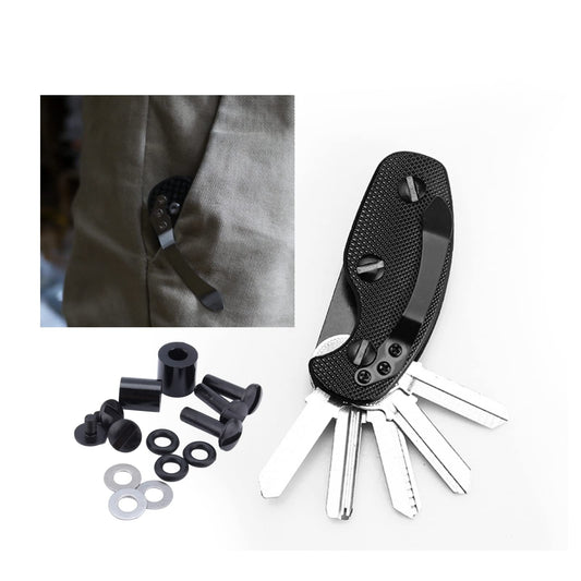 Key Holder Clip, Aluminum Key Holder Organizer Clip Folder Keyring Keychain Edc Gear Pocket Tool, Outdoor Multi Function Pocket Tool, Christmas Gift For Men Women, Holds 5 Keys