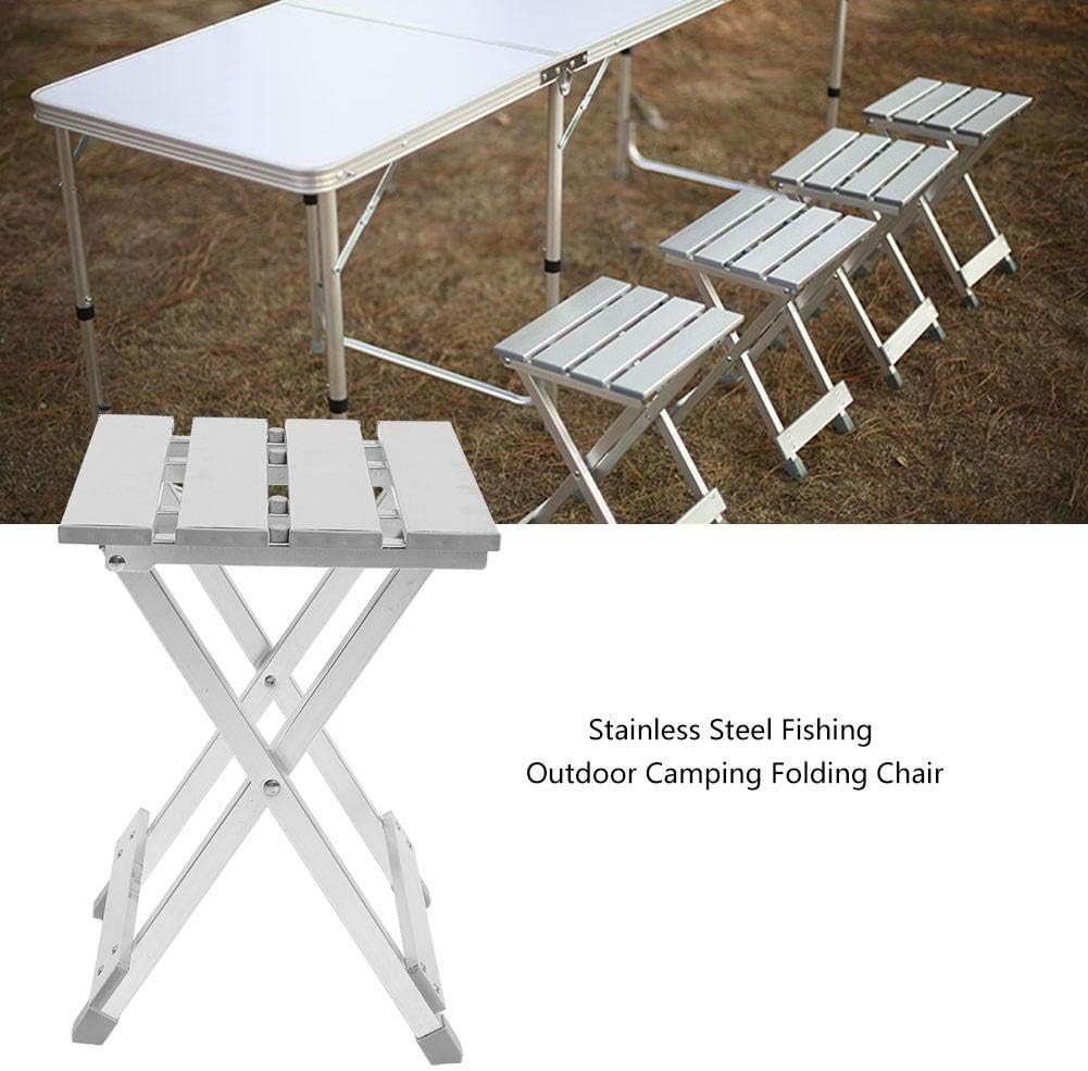 Folding Stool, Outdoor Fishing Chair, Anti-Slip Stainless Steel for Camping, Mountain, Fishing, and Picnic