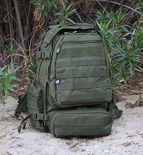 LAPG Operator Tactical Backpack, Adjustable Outdoor Operation Backpack with MOLLE System, Hiking Knapsack - Black