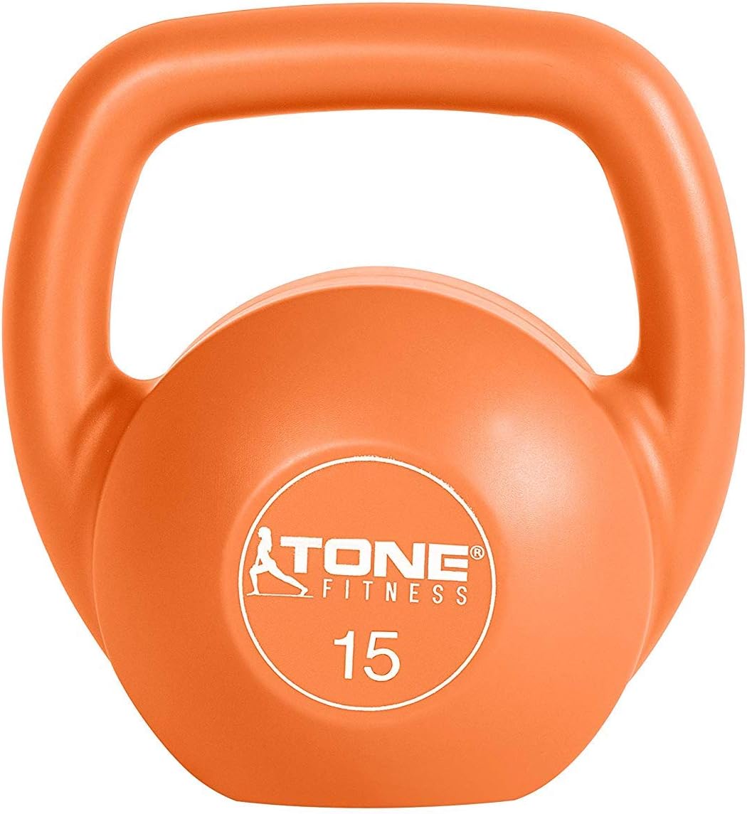 Kettlebell - Orange Vinyl and Cement - Weight Training, Coordination