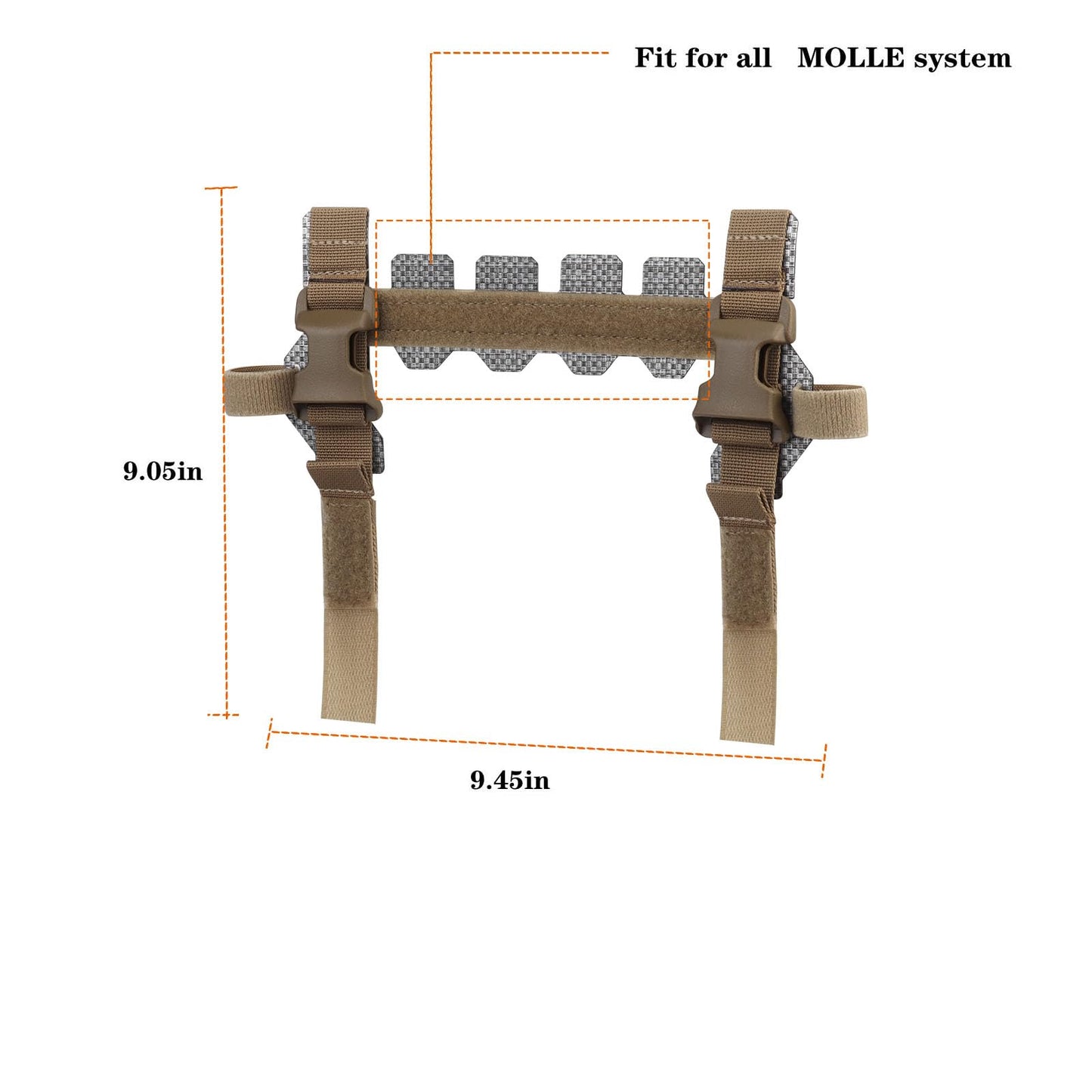 JFFCESTORE Quick Connect Accessory Adapter Buckle, Adjustable Female Fastener for Tactical Vests to Connect Tactical Placard,Mag Pouch (TAN)