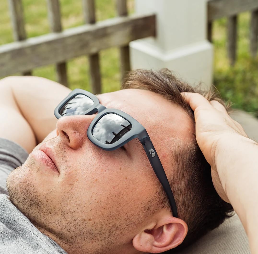 Rheos Saluda Floating Polarized Sunglasses | UV Protection | Floatable Shades | Anti-Glare | Unisex | Olive - Amber