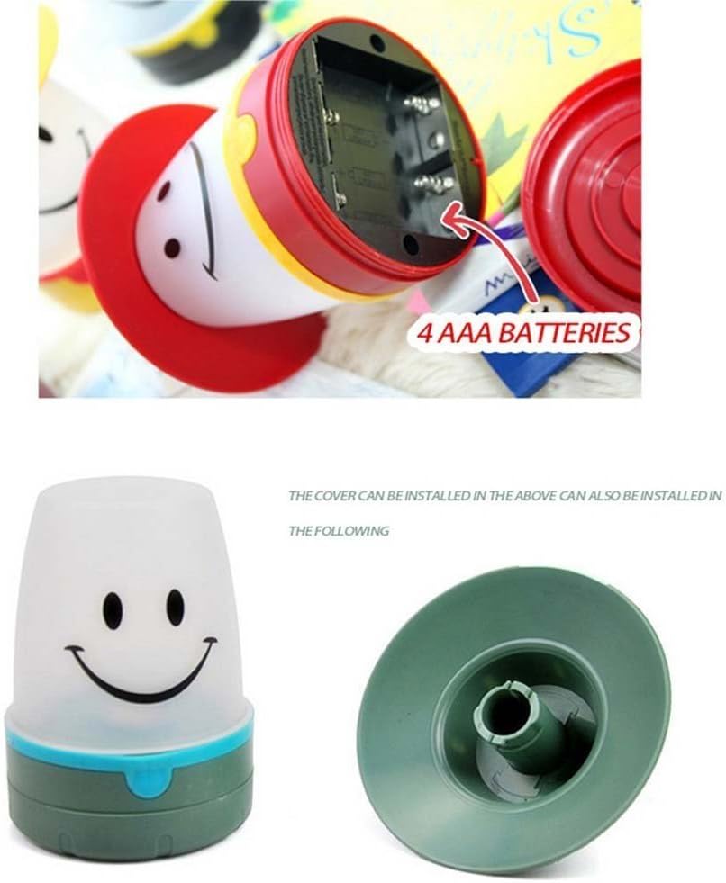 Smile LED Lantern: Portable Night Light Camping Lantern For Kids (Hibiscus),Red