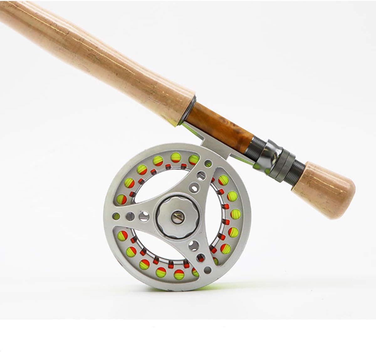 (1/2WT 3/4WT 5/6WT 7/8WT) Fly Reel with Line Combo Aluminum Alloy Large Arbor Fly Fishing Reels Weight Forward Fly Line with Braided Backing Taper Leader Pre-Tied