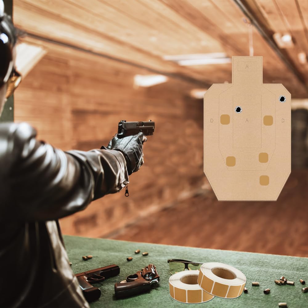 3000 Pieces 3 Rolls Square Target Pasters for Shooting Target Stickers Self Adhesive for Shooting Range Practice Shooting Cardboard Targets Paper (Yellow)
