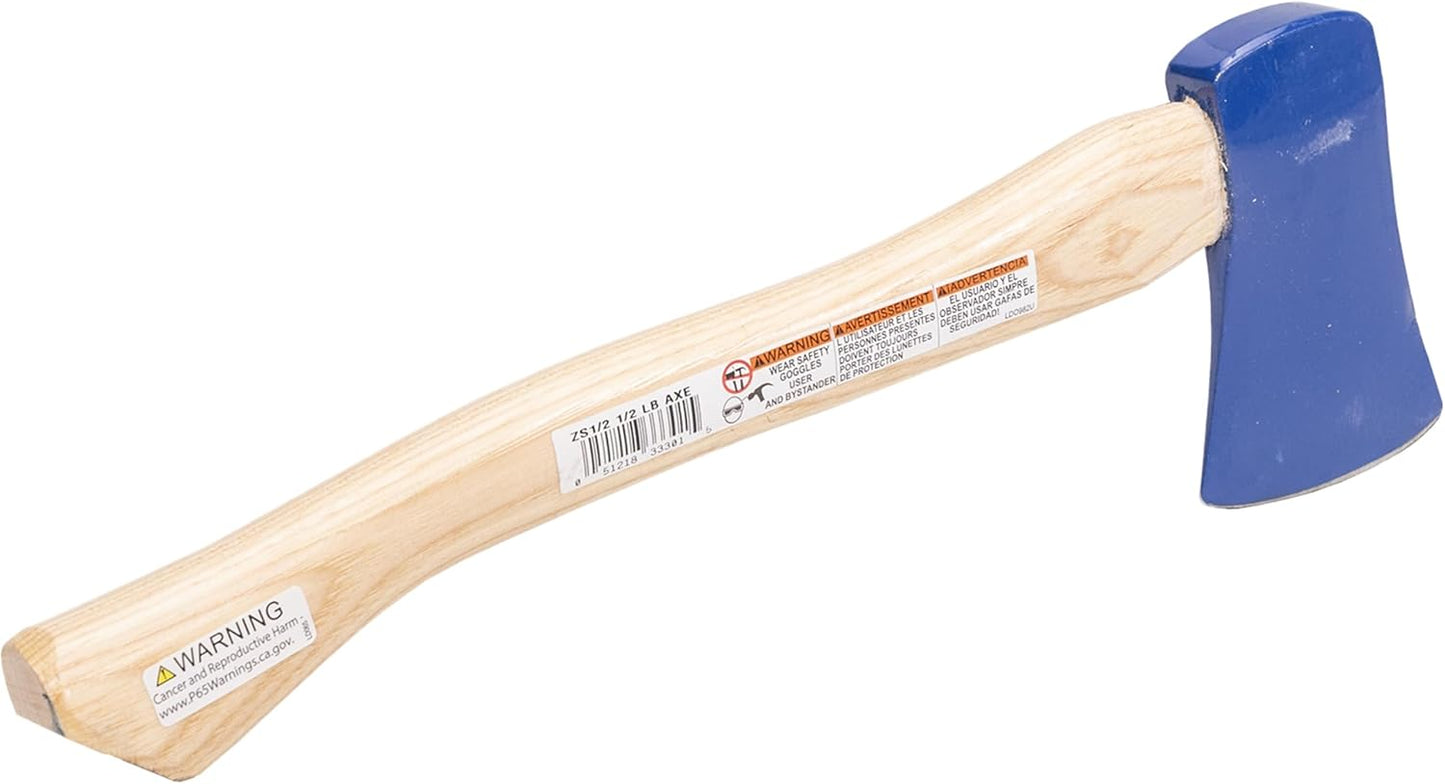VAUGHAN Sportsman Camp Axe, Made in The USA, Fits in Tackle Box, 10 Inch Hickory Handle, VN33301