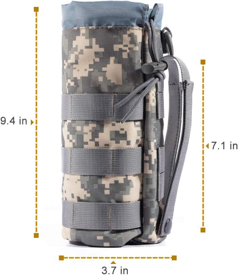 Upgraded Tactical Water Bottle Holder | Molle Pouch for Travel & Hydration
