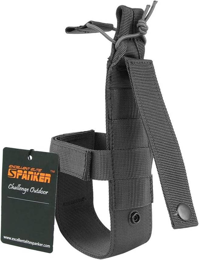 EXCELLENT ELITE SPANKER Tactical Military Portable Belt Bottle Holder Pouch Molle Adjust EDC Water Bottle Carrier for Hunting Walking Running Traveling