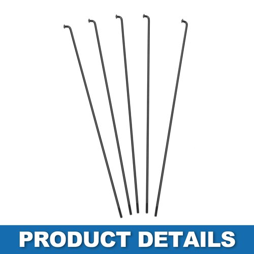 A ABSOPRO Bike Bicycle Spokes 14G 280MM Mountain Bike Spokes Steel Black 36Pcs