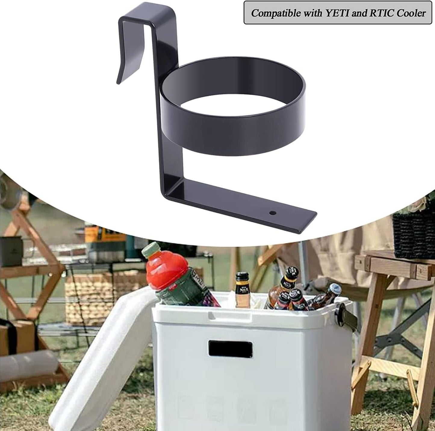Cooler Beverage Holder, Cooler Cup Holder/Drink Holder Compatible with YETII Tundra, RTICC Cooler