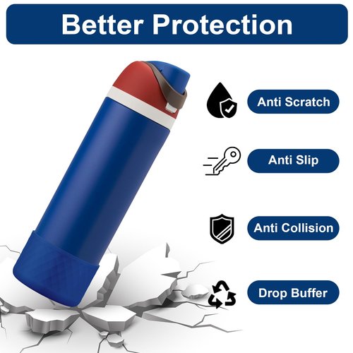 YOUCOX Silicone Boot for Owala Water Bottle 24 oz, Anti-Slip Protective Sleeve for FreeSip/Twist/Flip Stainless Steel Water Bottles, Bottom Cover for Owala Accessories, BPA Free, Dishwasher Safe