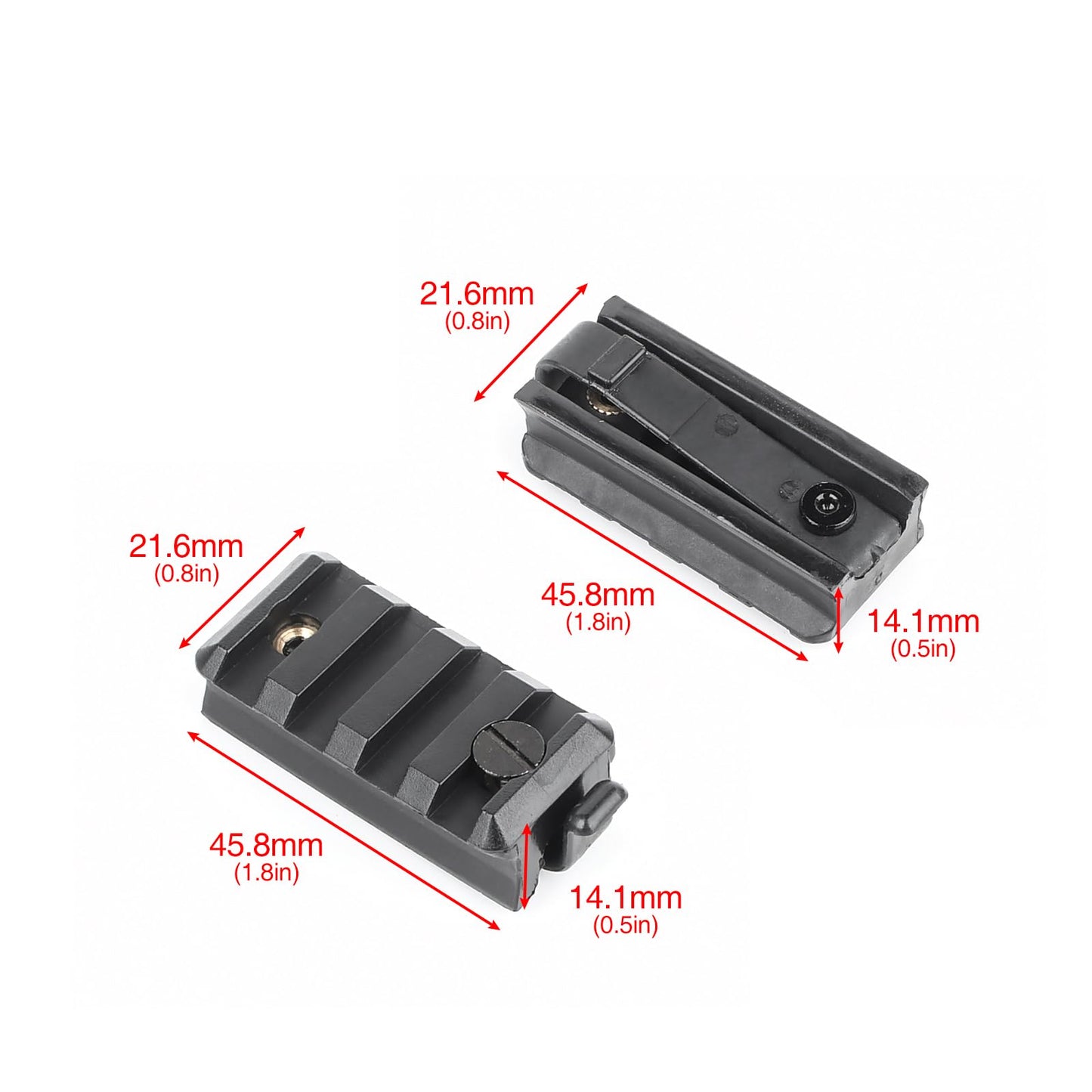 NECARL Tactical Helmet Flashlight Mount, Plastic Tactical Helmet Rail Slider Mount for Fast Helmet, Compatible with M300 M600 Series Flashlight Scout Light Weapon Light