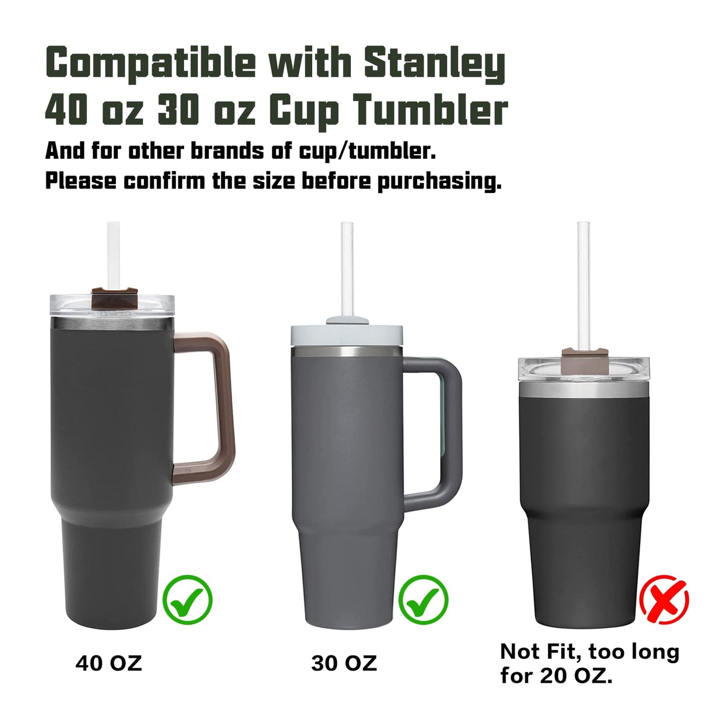 Replacement Straw Boot Sleeve Compatible with Stanley 40 oz 30 oz Cup Tumbler