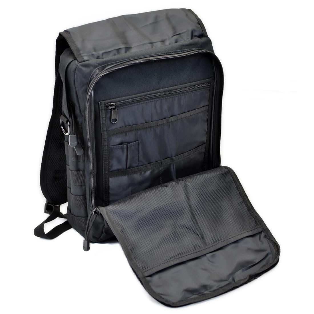 TORCH MOLLE Urban Commuter Backpack Laptop Bag Rucksack for Hiking Cycling Crossfit Light Rucking EDC Gear V2 (Black)