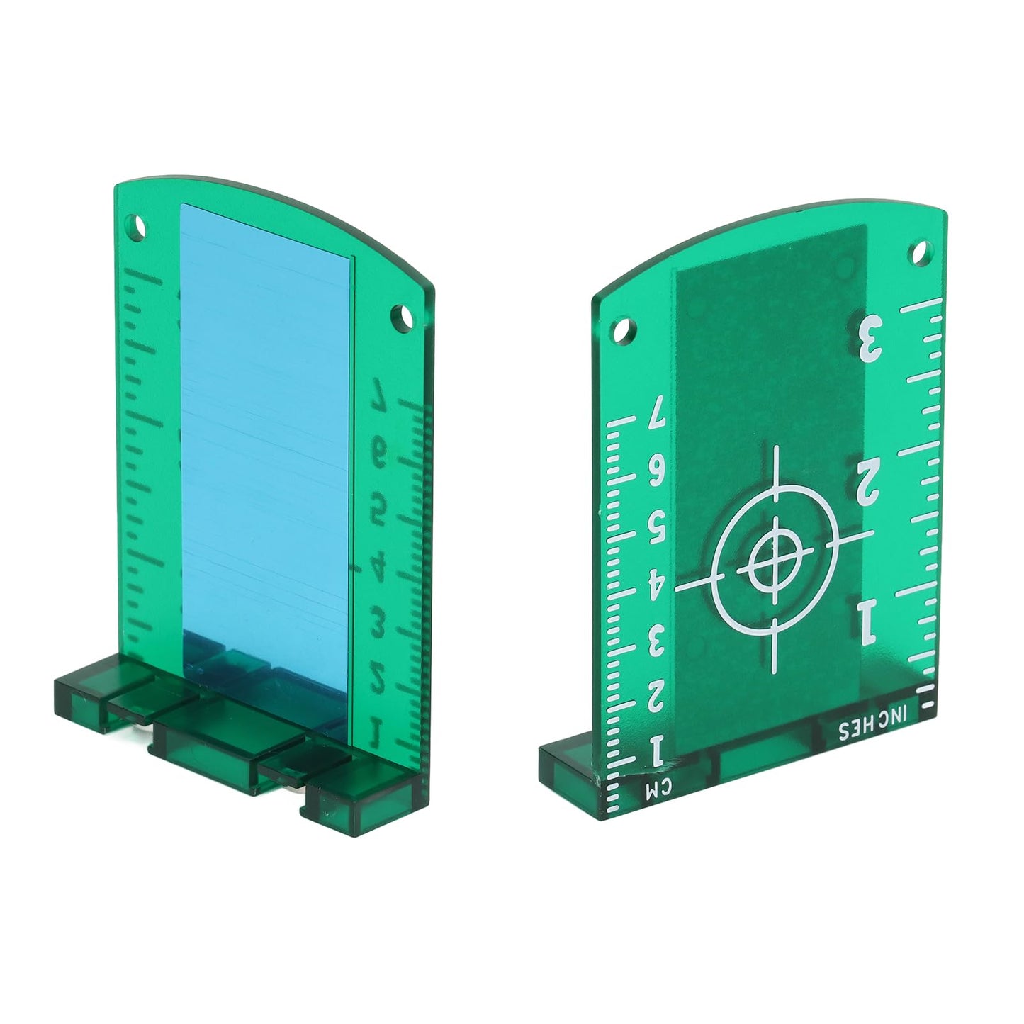 2PCS Target Card Plate Magnetic Floor Target Plate Card with Stand for Alignment Line Level, Crossing