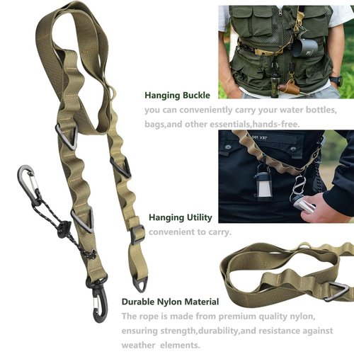 BSGB 2PCS Outdoor Portable Camping Hanging Rope Portable Tent Clothesline Lanyard Lightweight Shoulder Strap Tent Hanging Lanyard Multifunctional Trekking Rope Campsite Storage Lanyard