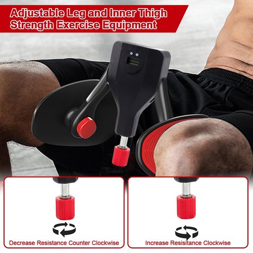 Abnaok Thigh Master Hip Trainer Kegel Exerciser, Hip Shaper Trainer Machine,Adjustable Leg and Inner Thigh Strength Exercise Equipment,Legs Workout Equipment for Men and Women