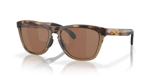 Oakley OO9284A Frogskins Range Low Bridge Fit Round Sunglasses, Brown Tortoise/Brown Smoke/Prizm Tungsten, 55 mm