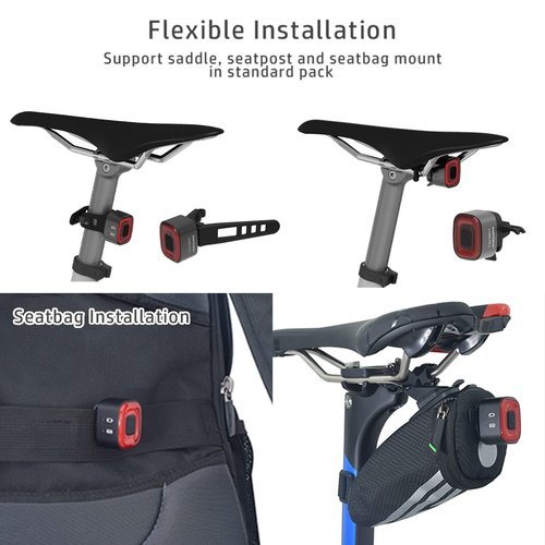 CUBELITE II Smart Bike Light,Auto Ambient Light Detection,Brake Sensing Rear Taillight,USB Rechargeable Super Long Standby,Auto On/Off,Ultra Brigh LED Warning Back Bicycle Light,IPX5 Waterproof.