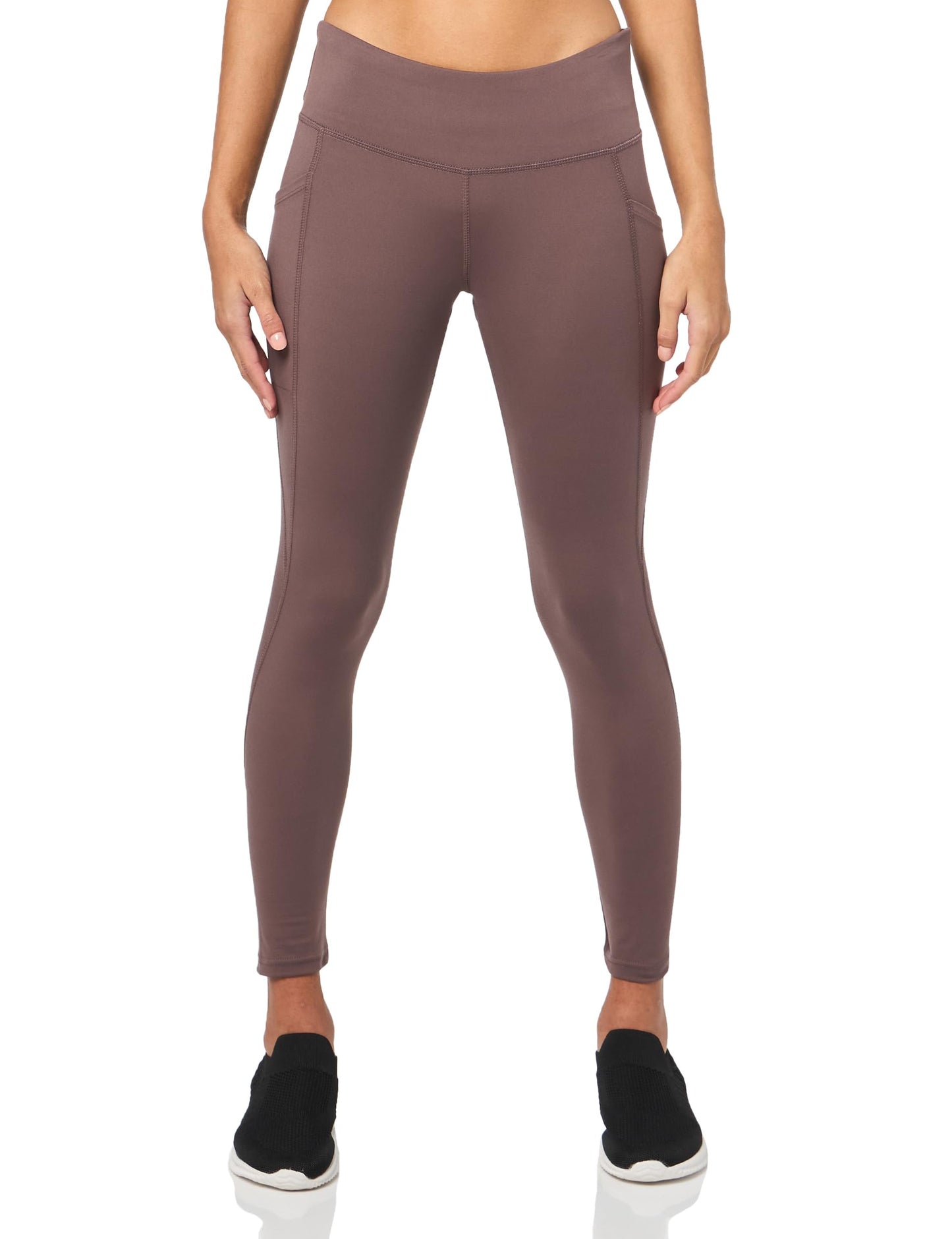 Jockey Women's Activewear Premium Utility 7/8 Legging, Plum Truffle, Medium