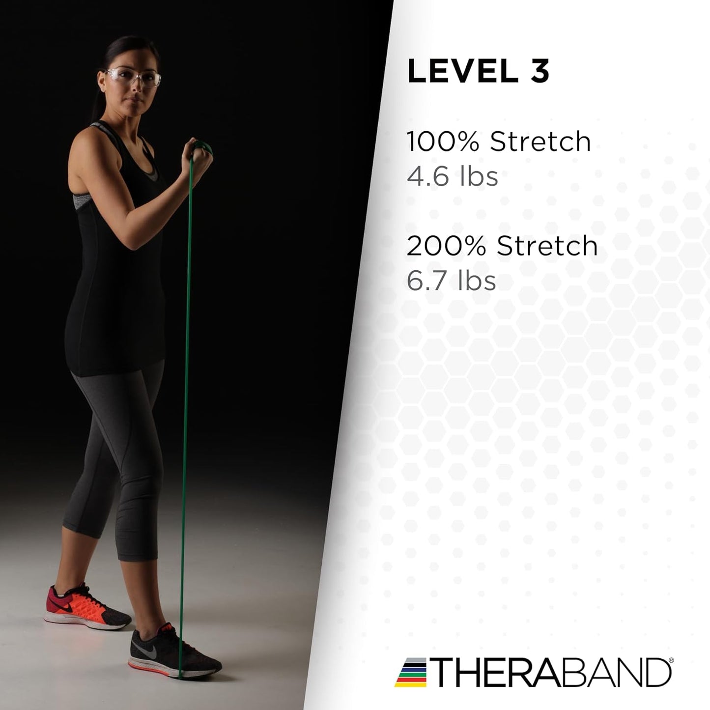 THERABAND Latex Resistance Tubing, Green, Heavy, Level 3, 25 ft Roll, Professional Grade for Upper and Lower Body Workouts, Cut-to-Length, Color-Coded Resistance Levels