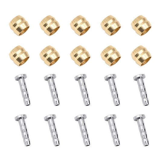 Juxiamal 10 Set Bicycle Olives and Barbs Insert Brass Connecting Insert Hydraulic Disc Brake Hose Olive Connector Component Insert Replacement Compatible with Brake Hose (BH90)