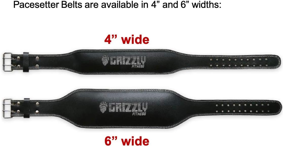 Grizzly Fitness Pacesetter Padded Leather Weightlifting Belt - 6" | Suede Lining | Padded for Extra Comfort | Used by Pros | Won't Dig into Hips or Back | Training Belt for Improved Biomechanics