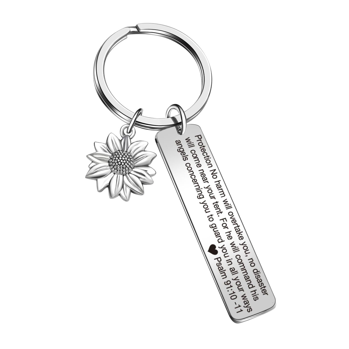 JIUSHUN Bible Verse Keychain Women Religious Gift Baptism Gift Faith Based Jewelry Christian Birthday Keychain Catholic Jewelry