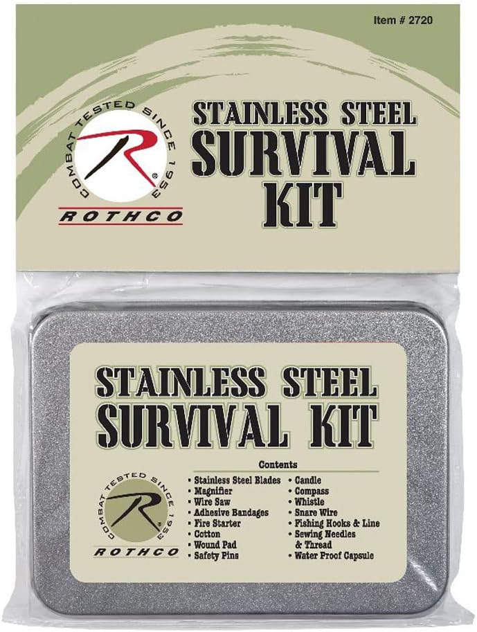 Rothco Survival Fishing Kit - Compact Emergency Camping Supplies for Outdoors Bug Out Bag Gear