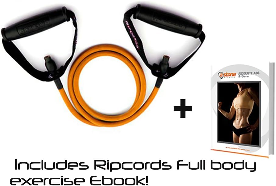 Ripcords Exercise Bands & E-Book- Premium Resistance Bands in 7 Strength Options Lifetime Replacement Warranty