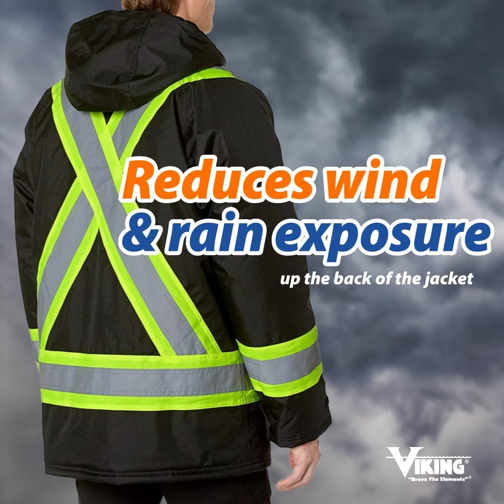 Viking Professional Freezer Insulated Journeyman FR Jacket - Waterproof 300D Trilobal Rip-Stop Hi Vis Jackets for Men