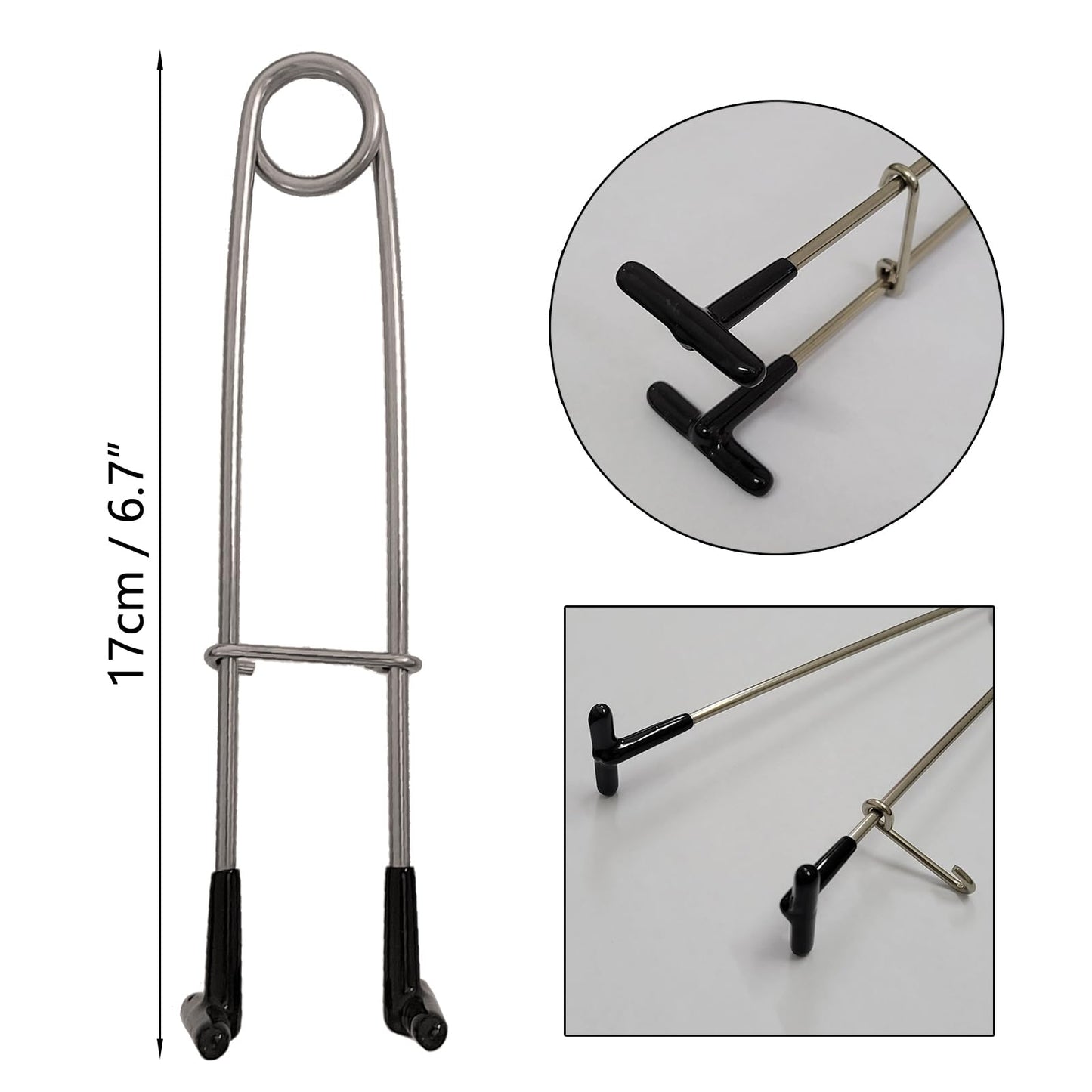 3 Sets Stainless Steel Fish Mouth Spreader Jaw Retractor Spring Fish Mouth Opener Fish Mouth Hook Remover