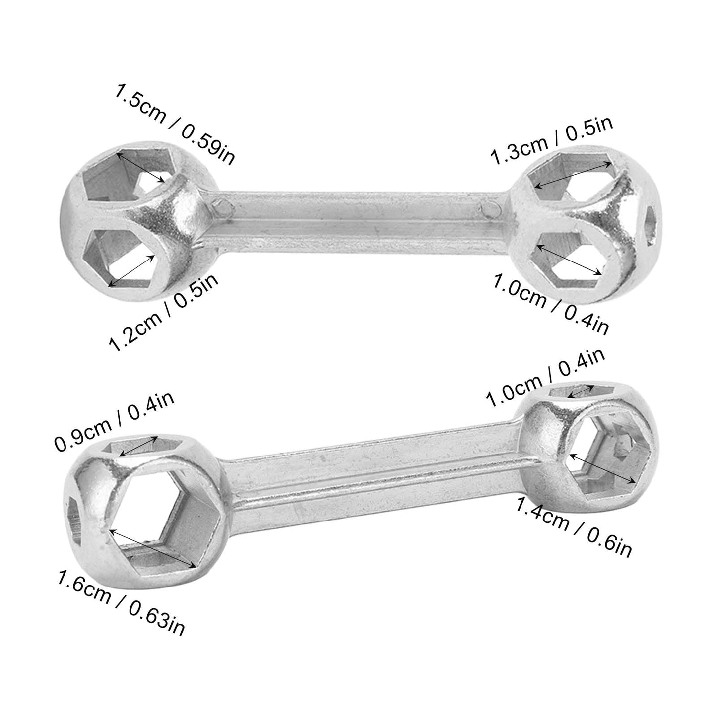 VBESTLIFE 10 in 1 Wrench, 6‑15mm Hex Bone Wrench Repair Tool