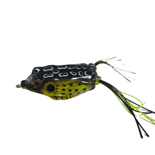 TFMSAN Topwater Frog Lures - 5pcs Weedless Lifelike Surface Frogs for Bass Fishing