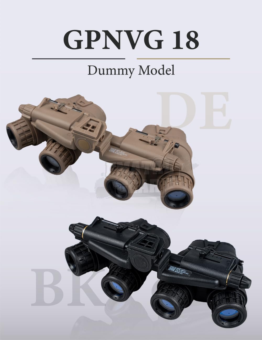 FMATAL GEAR FMA GPNVG 18 Tactical NVG Dummy Model for Tactical Helmet NVG Mount | Paintball Shooting Hunting (DE)