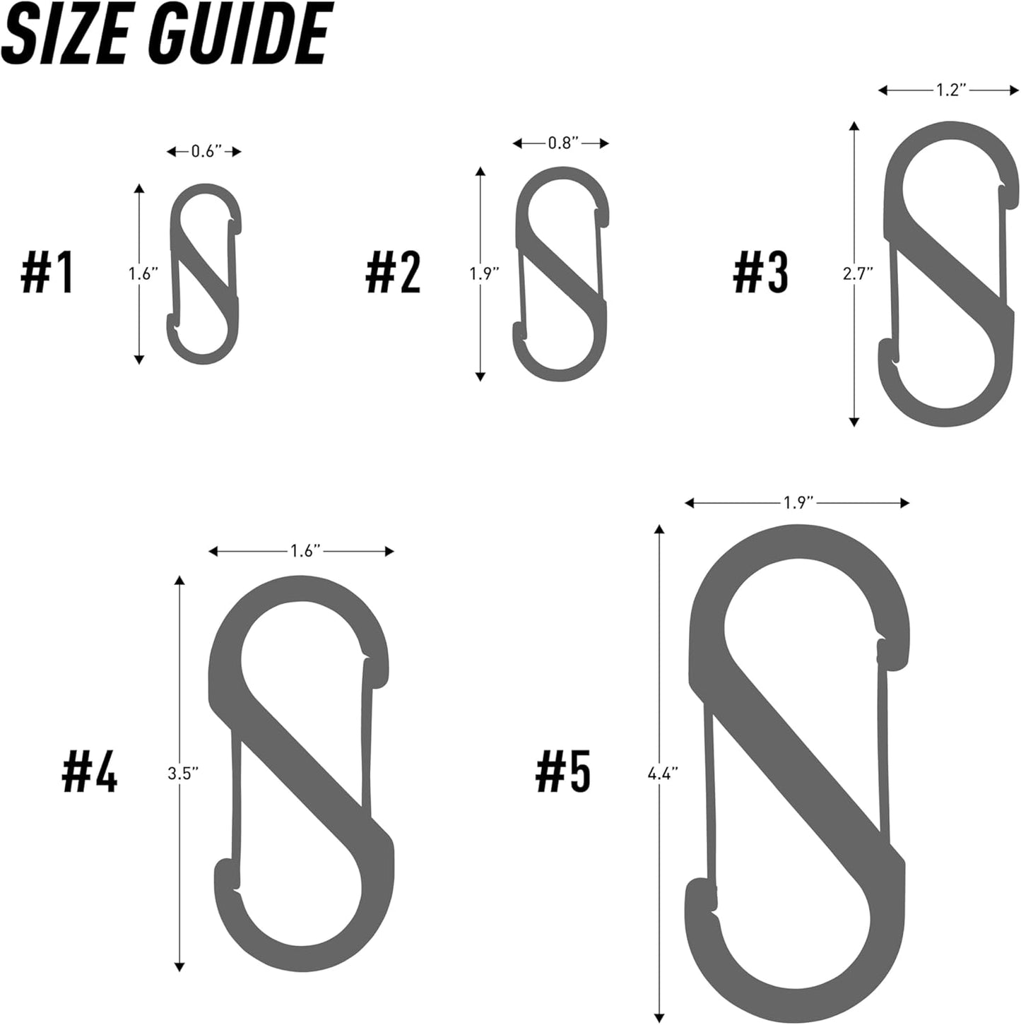 Nite Ize S-Biner Dual Carabiner Stainless Steel, Size 1, Black, 2 count (Pack of 1)
