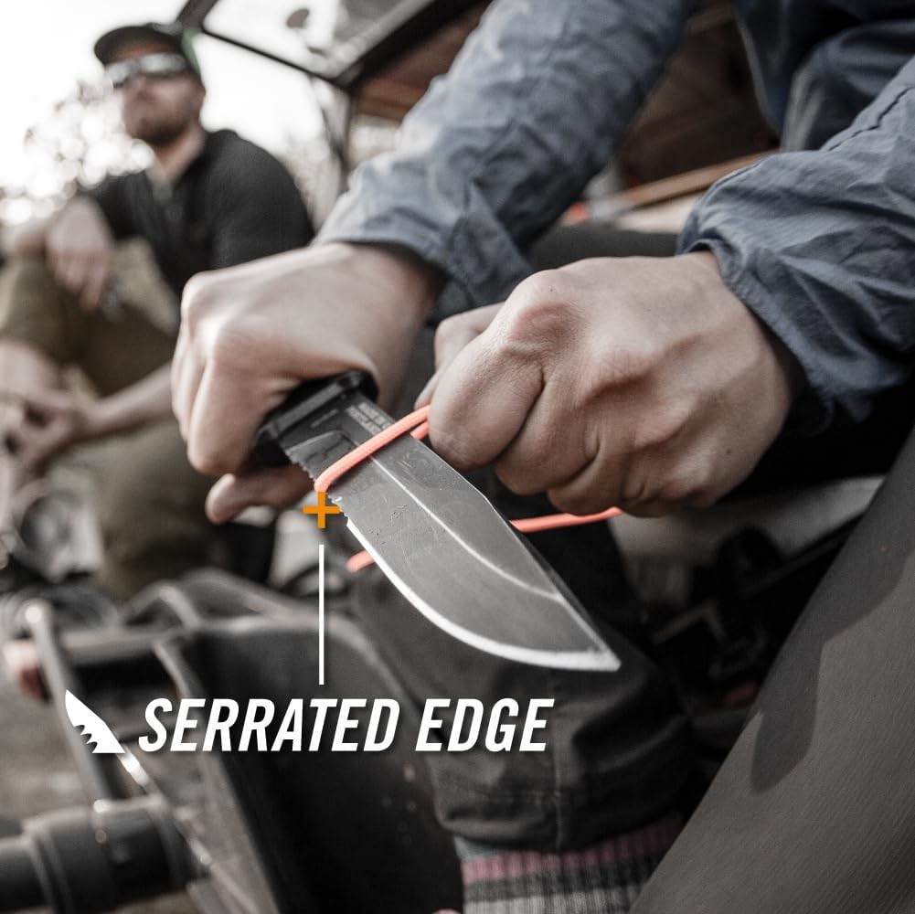 Gerber Gear StrongArm Knife - Fixed Blade - Tactical Knife for Survival Gear - Full Tang, 420HC Steel Blade - Camping Survival Knife - Made in USA - Plain edge, Coyote Brown