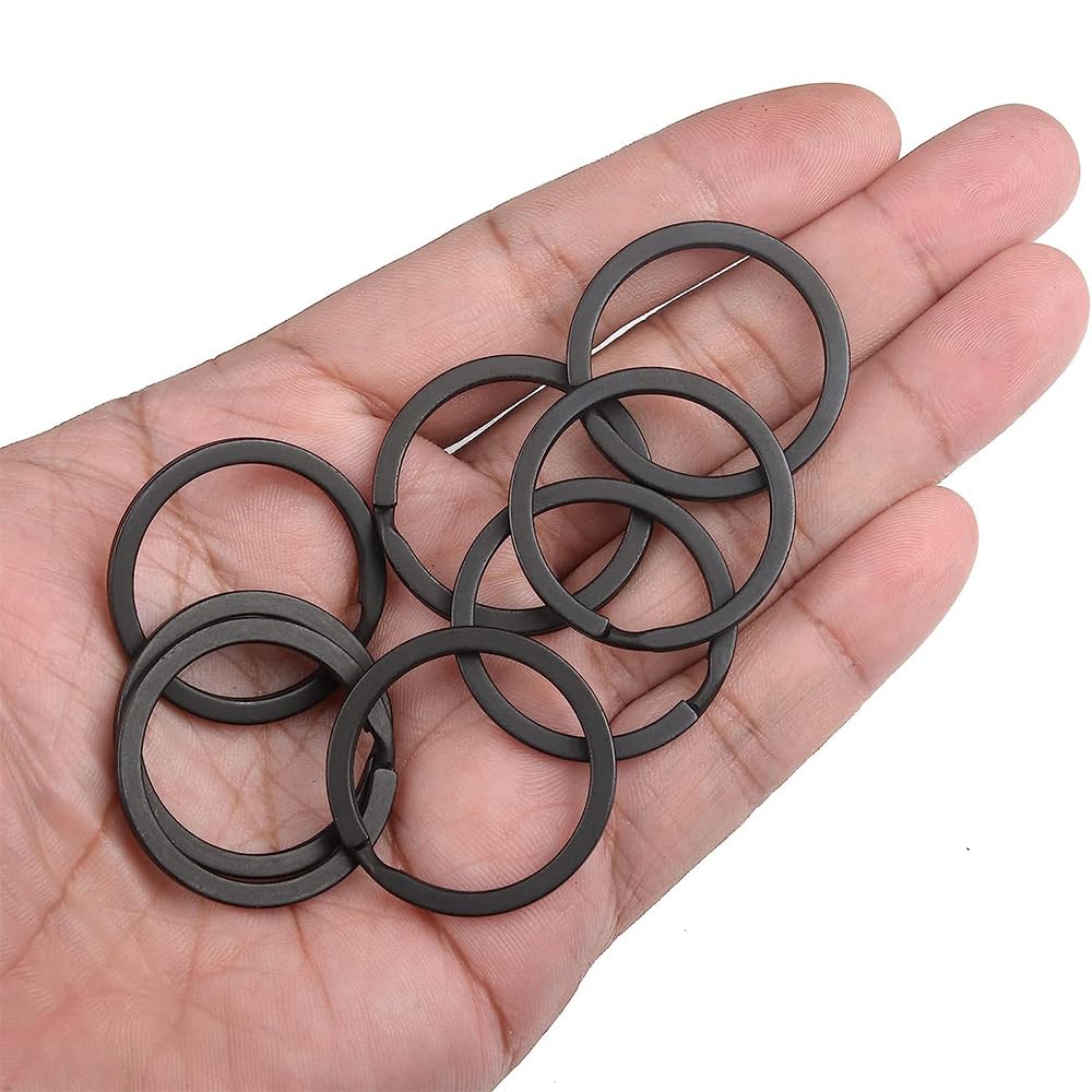 1 Inch Metal Rifle Enlarged Mouth Single Point Slings Clip for Paracord Webbing Strap for Keychain Snap Hooks Outdoor Backpack Tactical Carabiners (6PCS(Black))