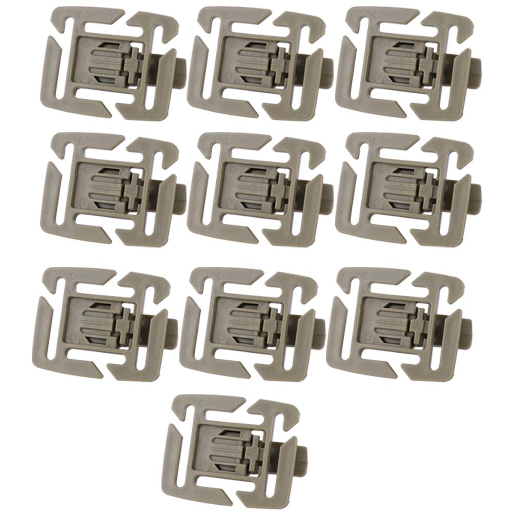 10 pcs Water Tube Clip, Hydration Hose Clip 360° Rotation, Simple Structure, ABS Material, Water Bottle Clip for Backpack, for Drinking Pipes with a Diameter of 8~12MM.