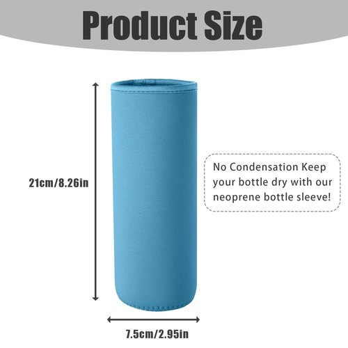 PEUTIER 2pcs Sleeve for Cirkul Water Bottle, 22oz Water Bottle Sleeve for Cirkul Plastic & Stainless Steel Bottle Neoprene Insulated Water Bottle Cover for Retaining Temperature